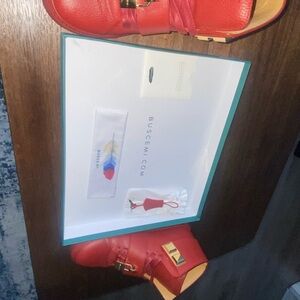 Buscemi Red Leather Sneakers